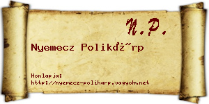 Nyemecz Polikárp névjegykártya